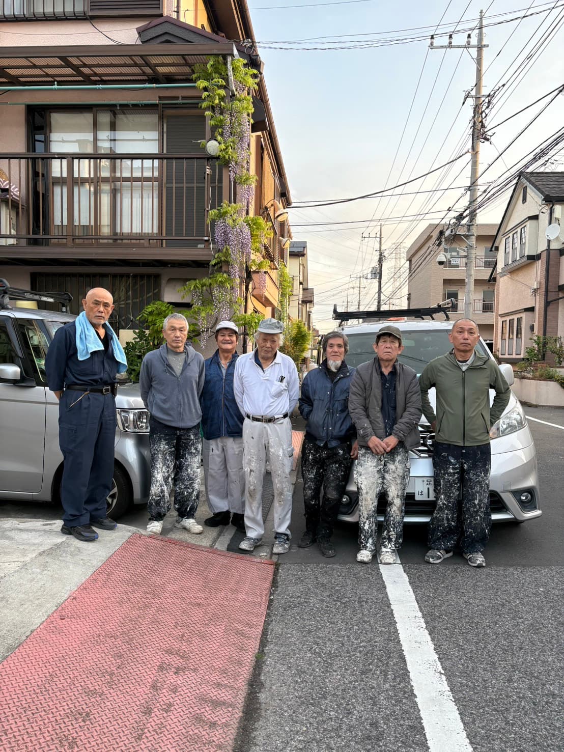 ツノダ美装の施工現場の様子